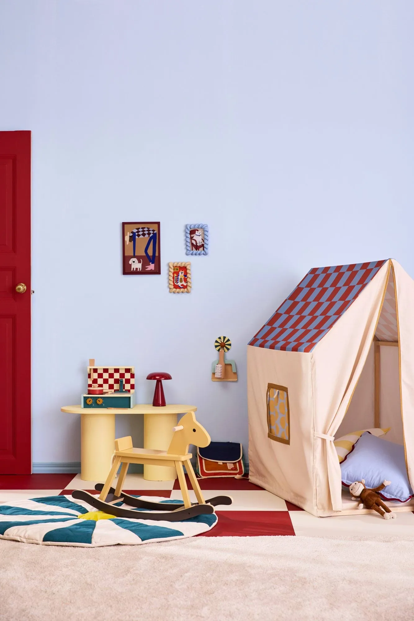 Legehustelt, 110x80x124 cm, Dunblå tern Kid's Concept