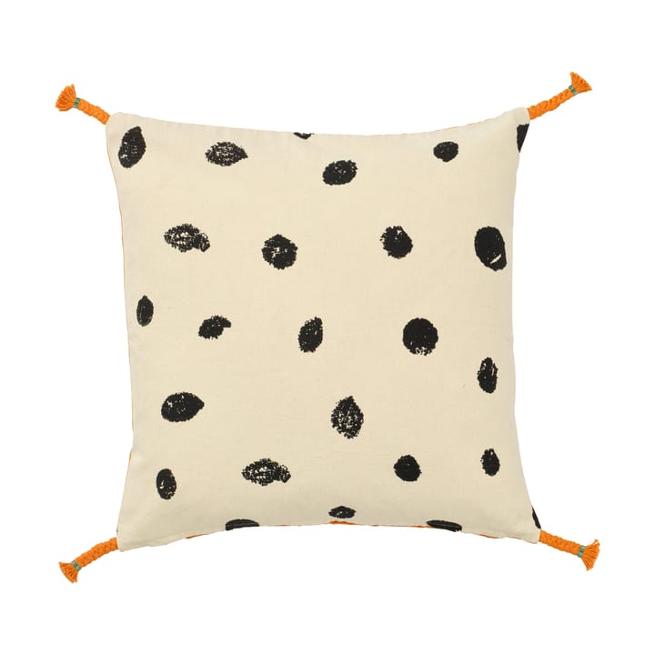 Pippi pudebetræk 50x50 cm - Hvid-orange - Kid's Concept