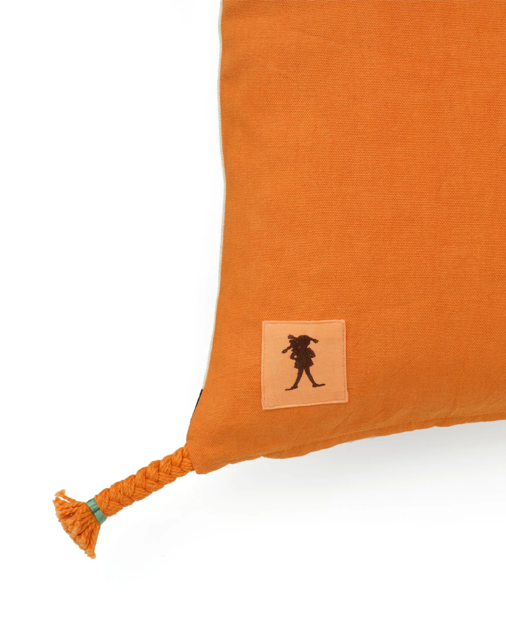 Pippi pudebetræk 50x50 cm, Hvid-orange Kid's Concept