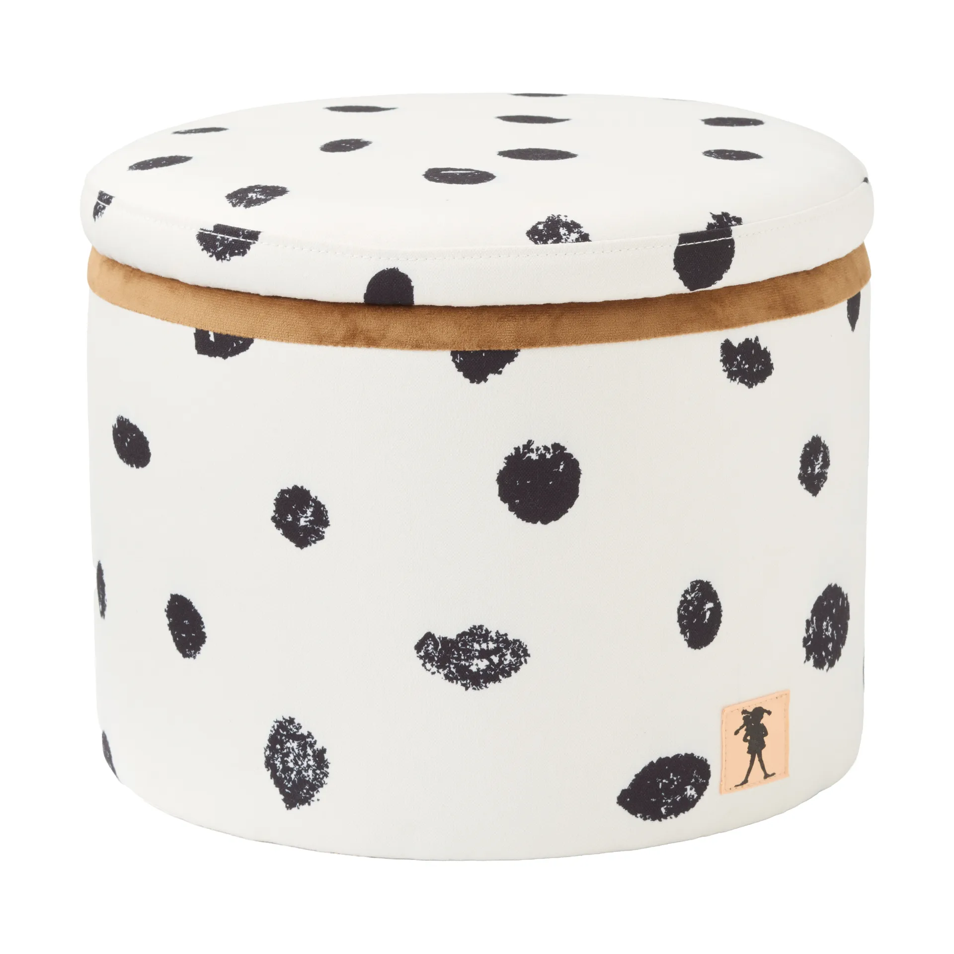 Pippi puf med opbevaring Ø40x30,5 cm, Flerfarvet Kid's Concept