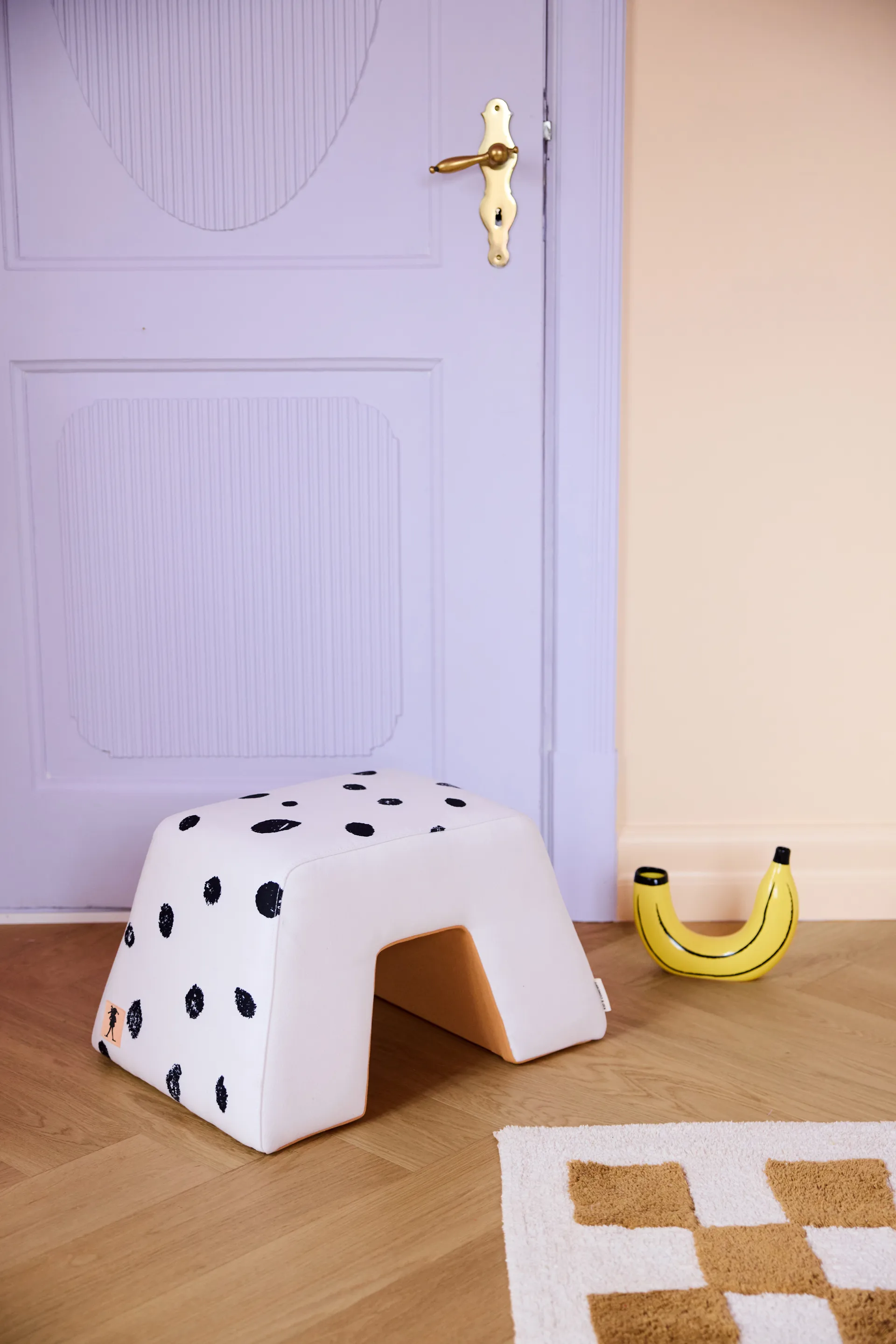 Pippi skammel, Hvid-orange Kid's Concept
