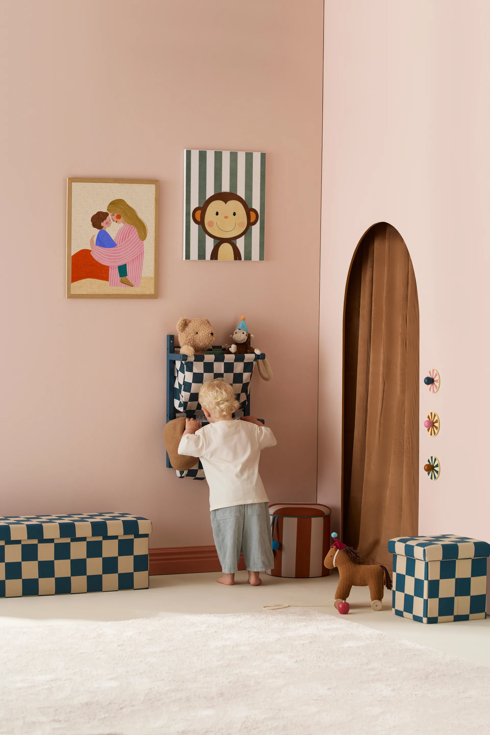 Posereol med ruder, Blågrøn, 40x19x60 cm Kid's Concept