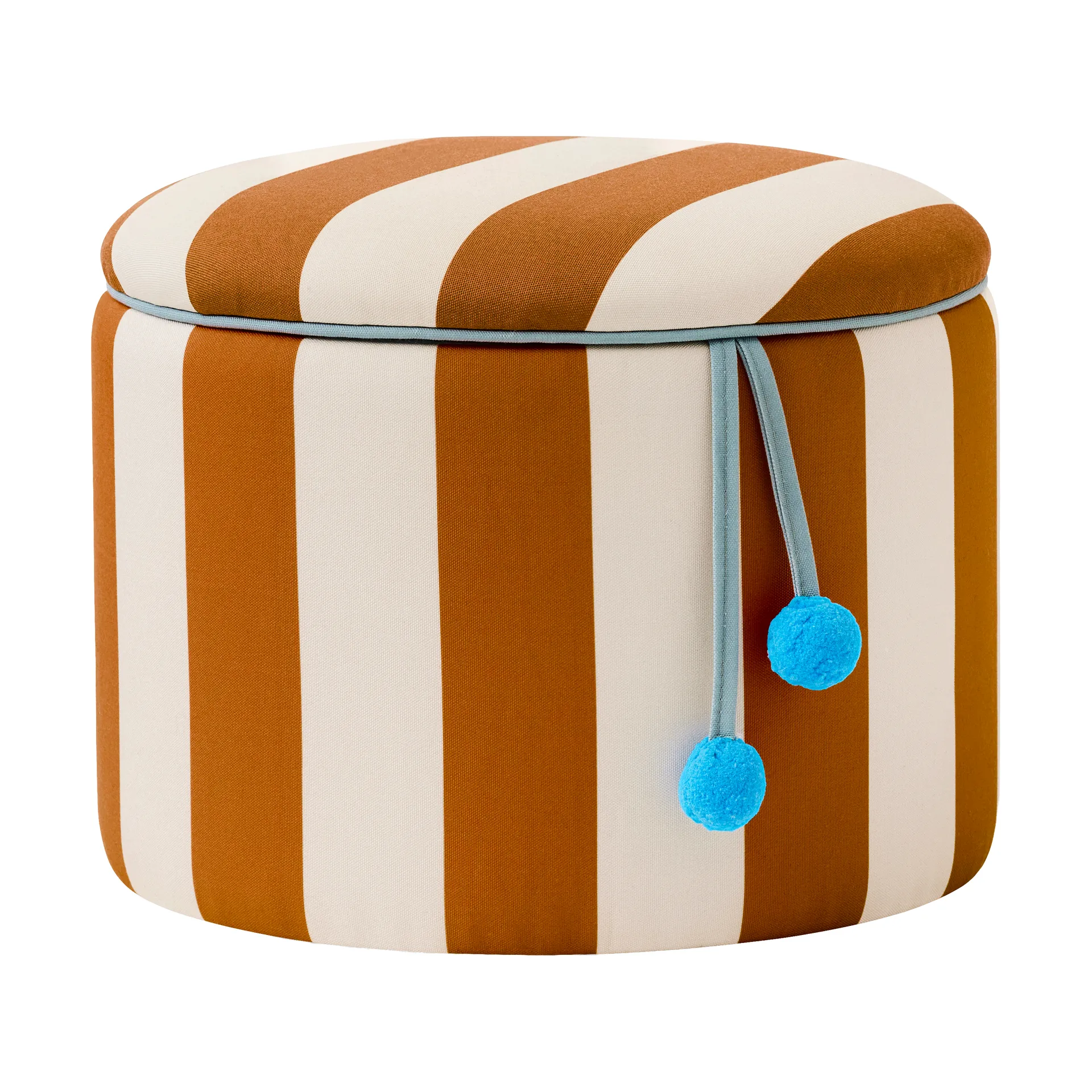 Puf cylinder med opbevaring, Brun, Ø40×30,5 cm Kid's Concept