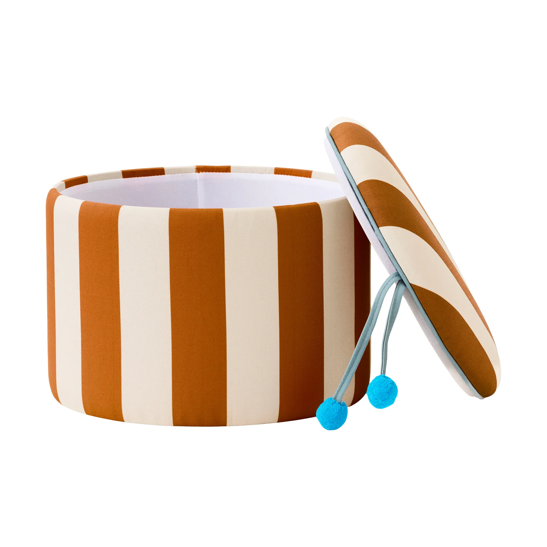 Puf cylinder med opbevaring, Brun, Ø40×30,5 cm Kid's Concept