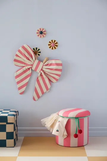 Puf cylinder med opbevaring - Lyserød, Ø40 x 30,5 cm - Kid's Concept