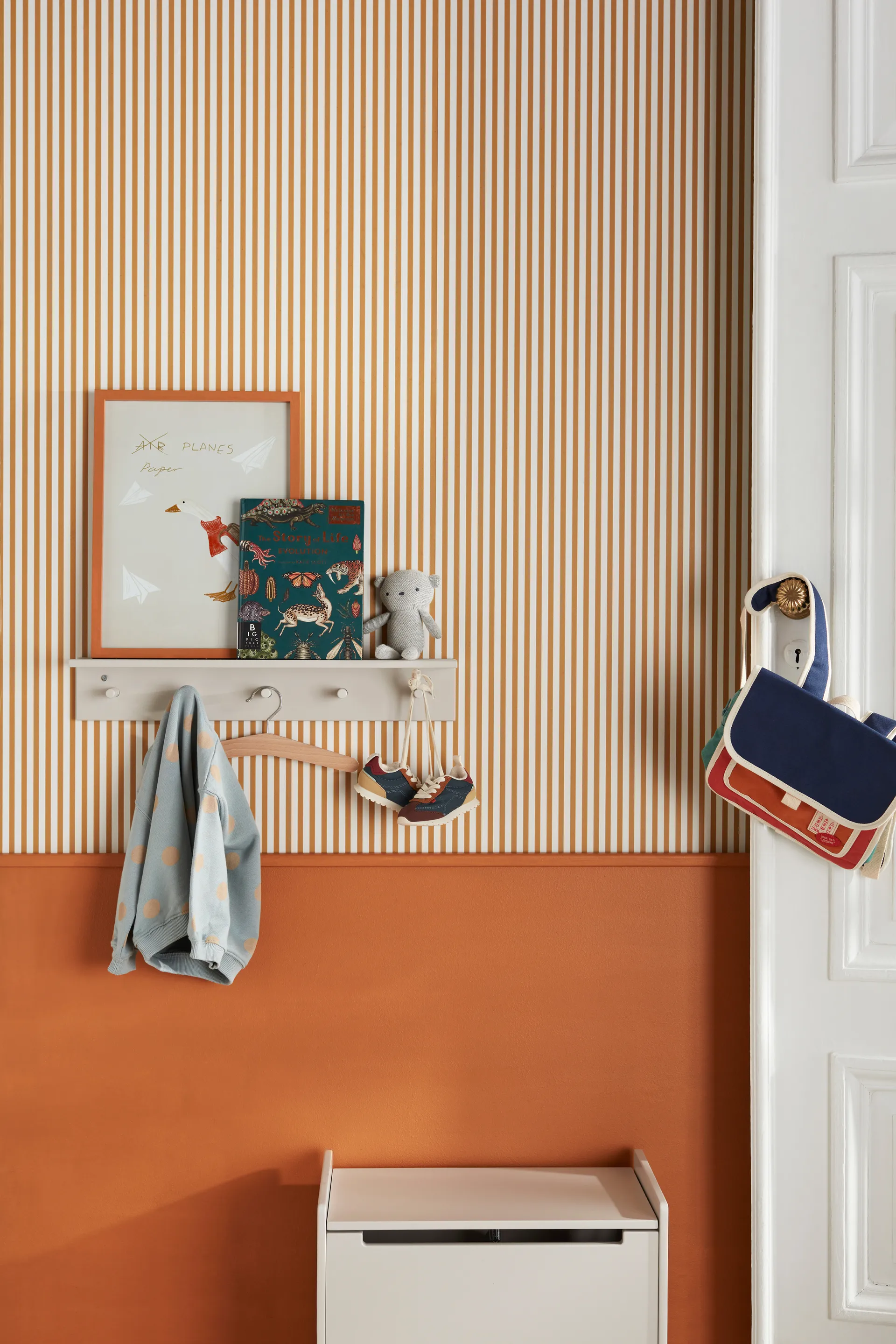 Star hylde med kroge, Grå Kid's Concept