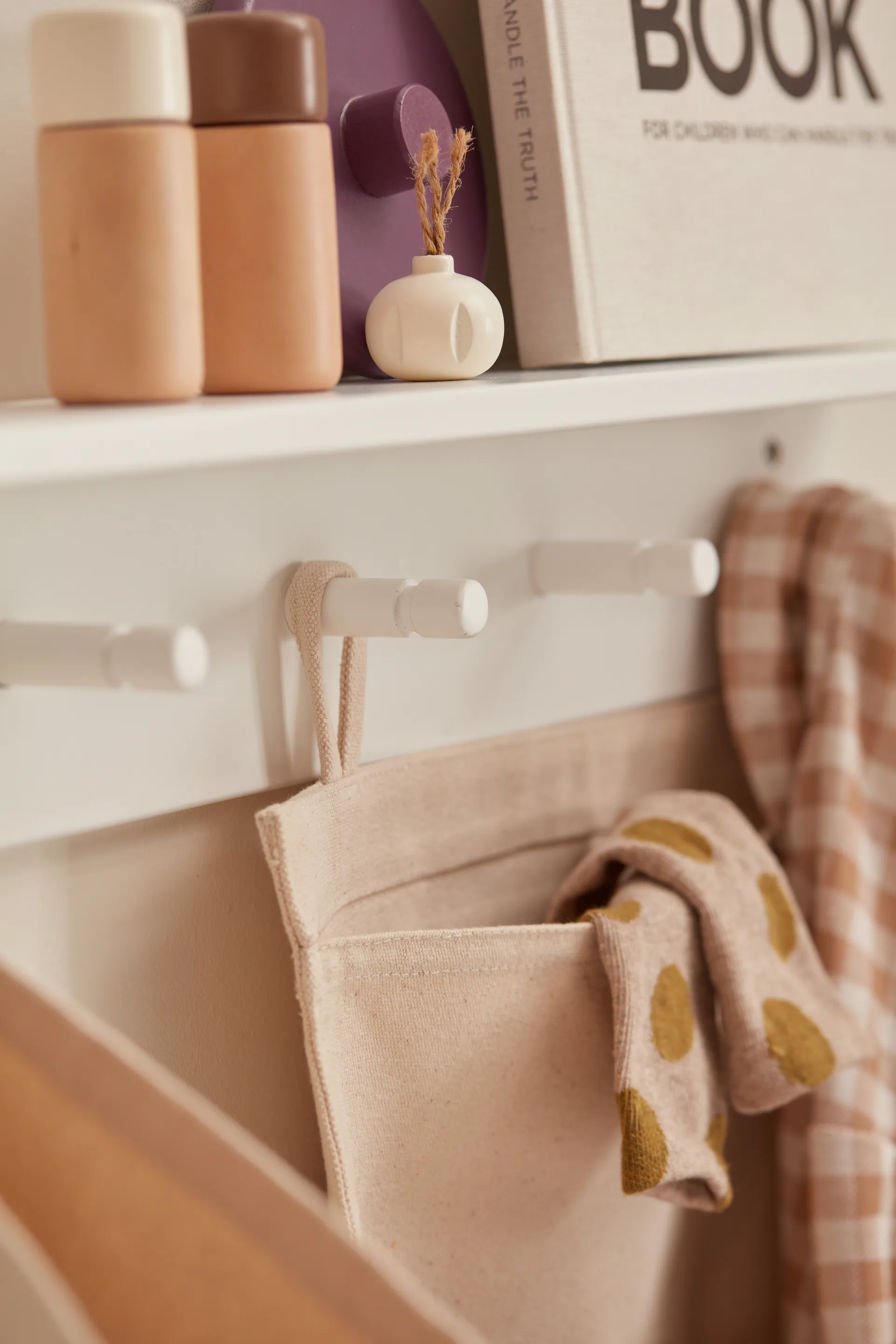 Star hylde med kroge, Hvid Kid's Concept