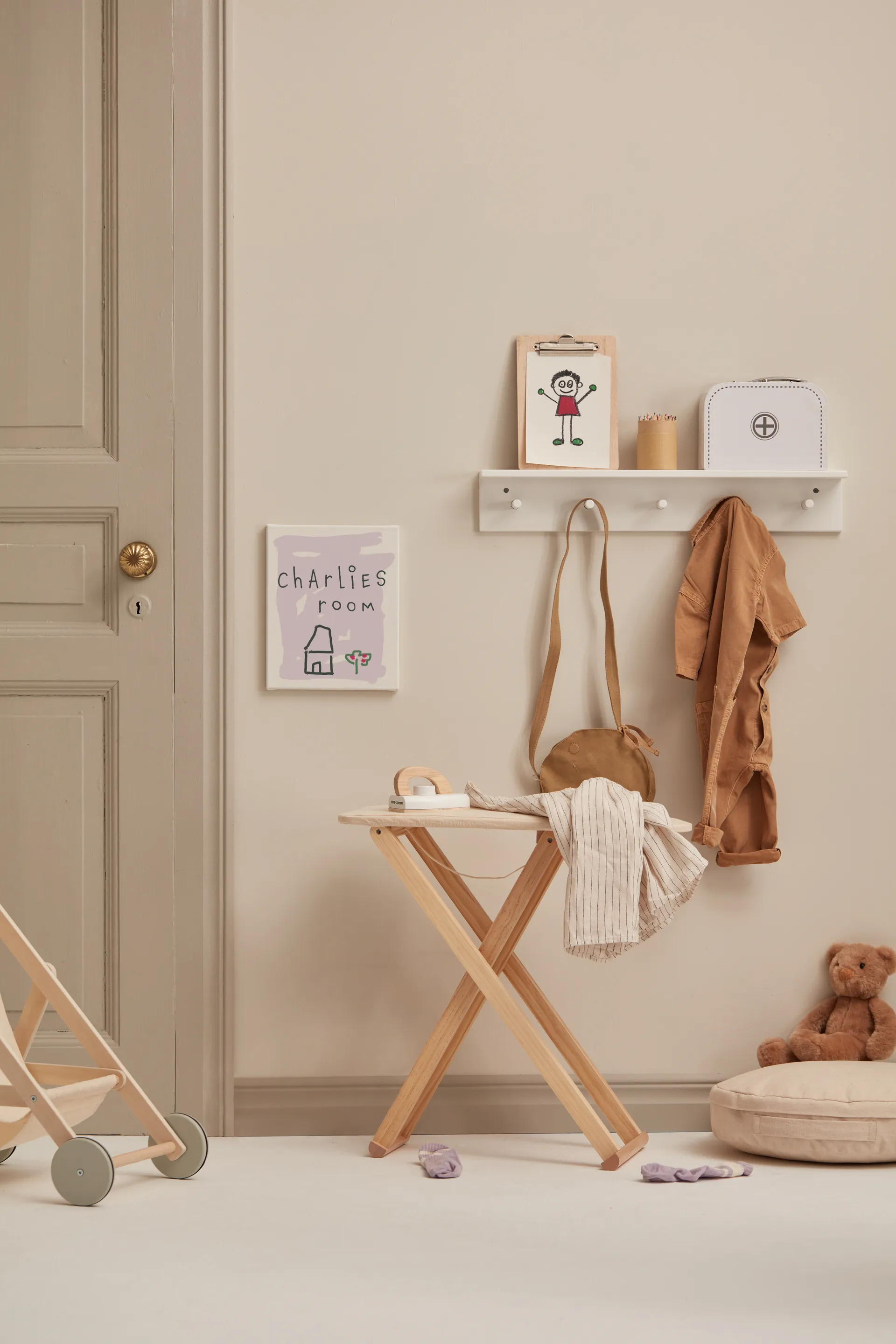 Star hylde med kroge, Hvid Kid's Concept