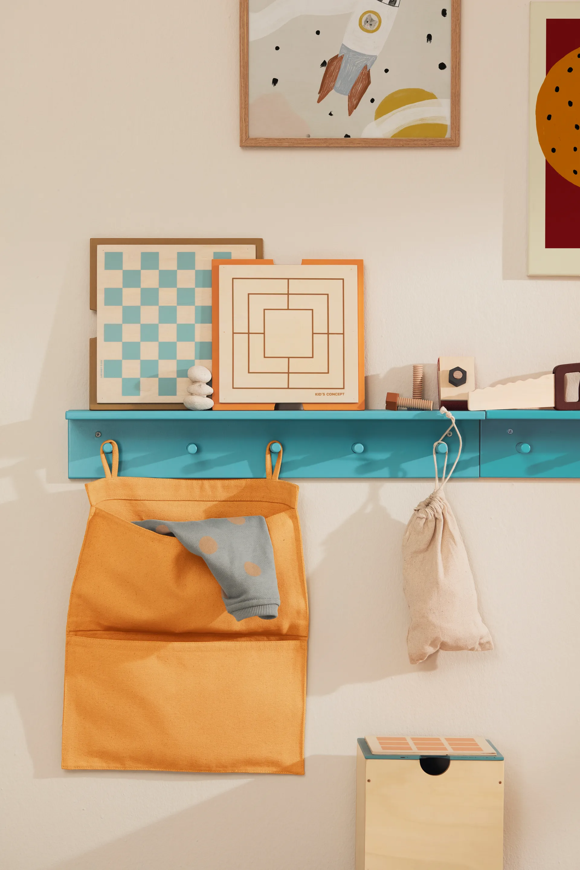 Star hylde med kroge, Turkis Kid's Concept
