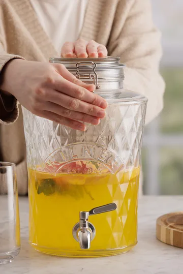 Kilner DIAMANT drikkedispenser med tappehane - Klar, 5 l - Kilner