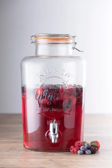 Kilner drikkedispenser med tappehane - Klar-rustfrit stål, 8 l - Kilner