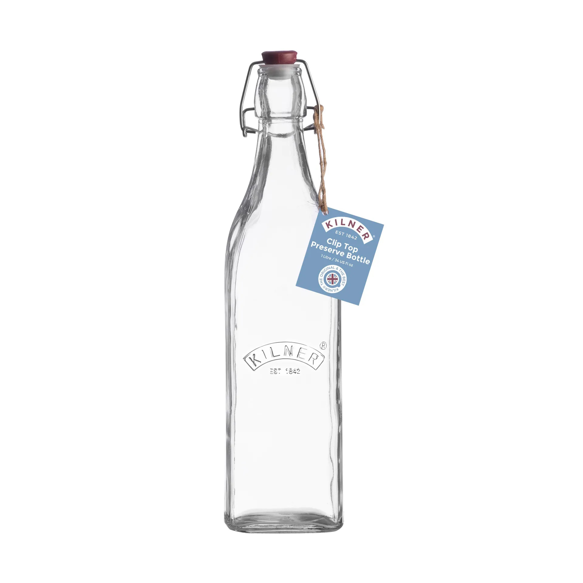 Kilner flaske med bøjle, Klar, 1 l Kilner