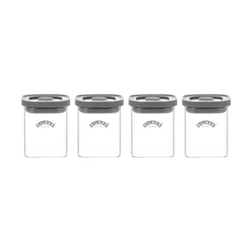 Kilner FRESH krydderiglas - Klar-grå, 4-pak, 160 ml - Kilner