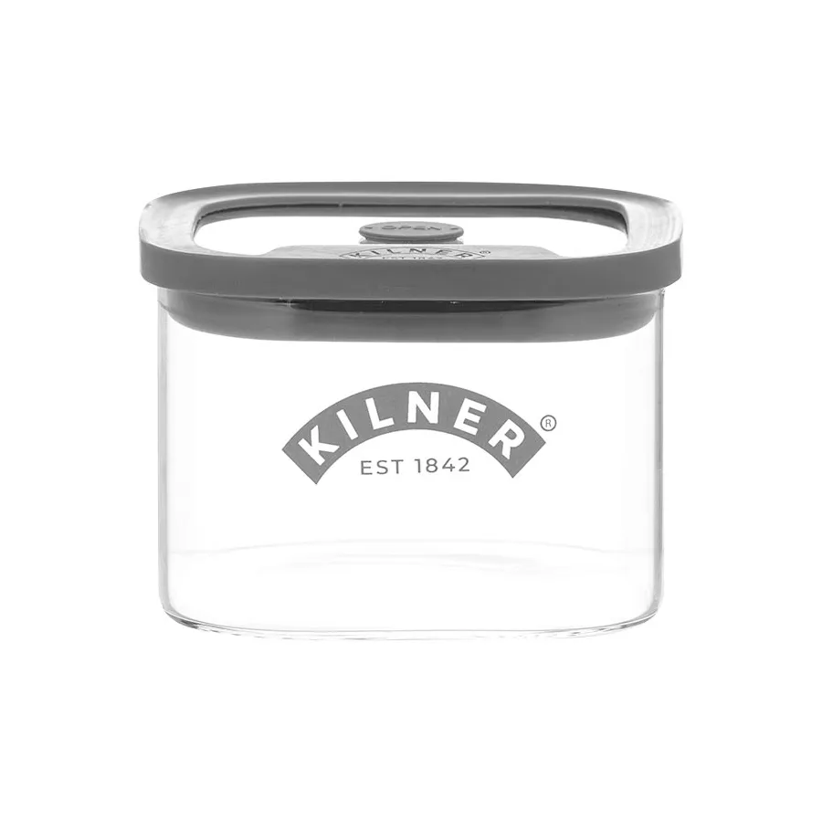 Kilner FRESH opbevaringskrukke, Klar-grå, 0,5 l Kilner