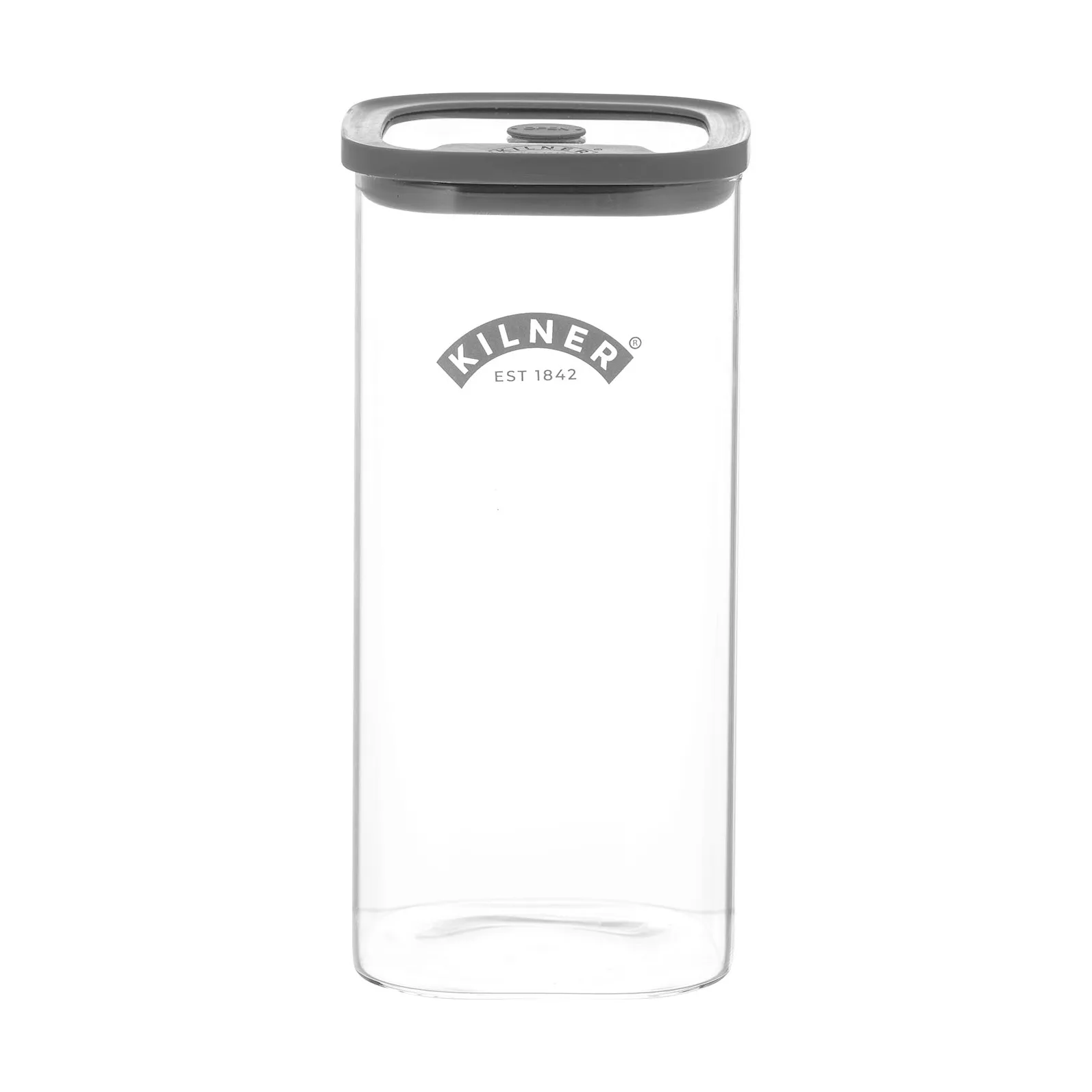 Kilner FRESH opbevaringskrukke, Klar-grå, 1,5 l Kilner