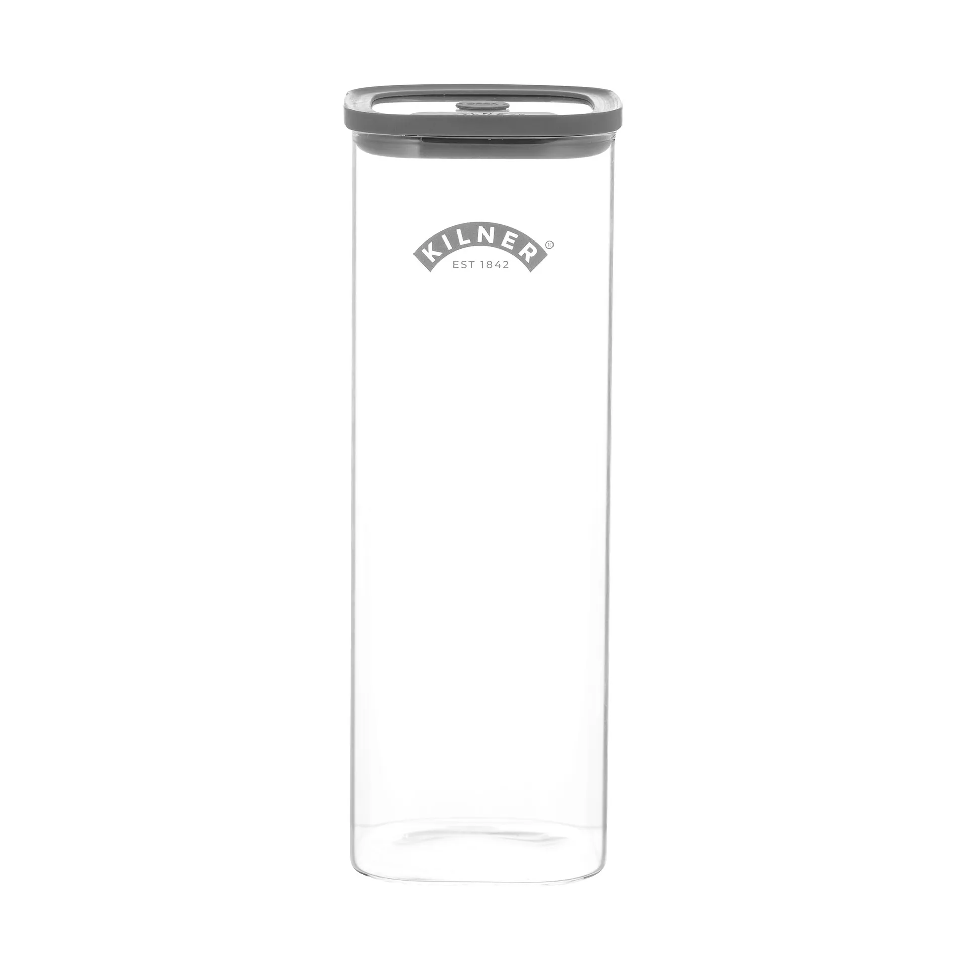 Kilner FRESH opbevaringskrukke, Klar-grå, 2 l Kilner