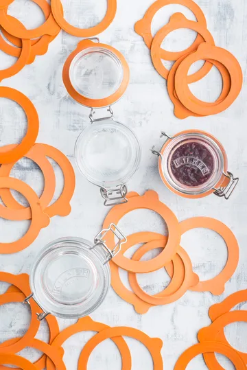 Kilner gummiringe standard - Orange, 0,35-2 L, 6-pak - Kilner