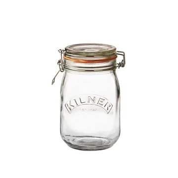 Kilner rund dåse med bøjle - Klar, 1 l - Kilner