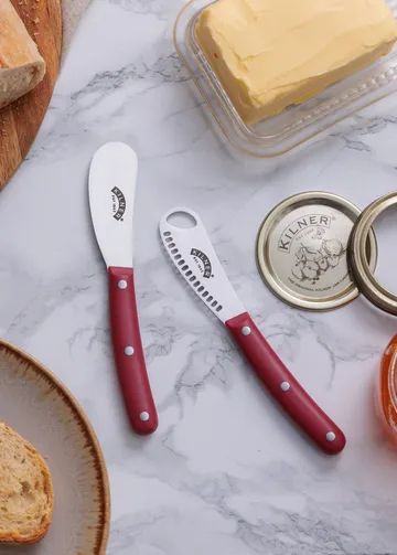 Kilner smørkniv sæt - Rød-rustfrit stål - Kilner
