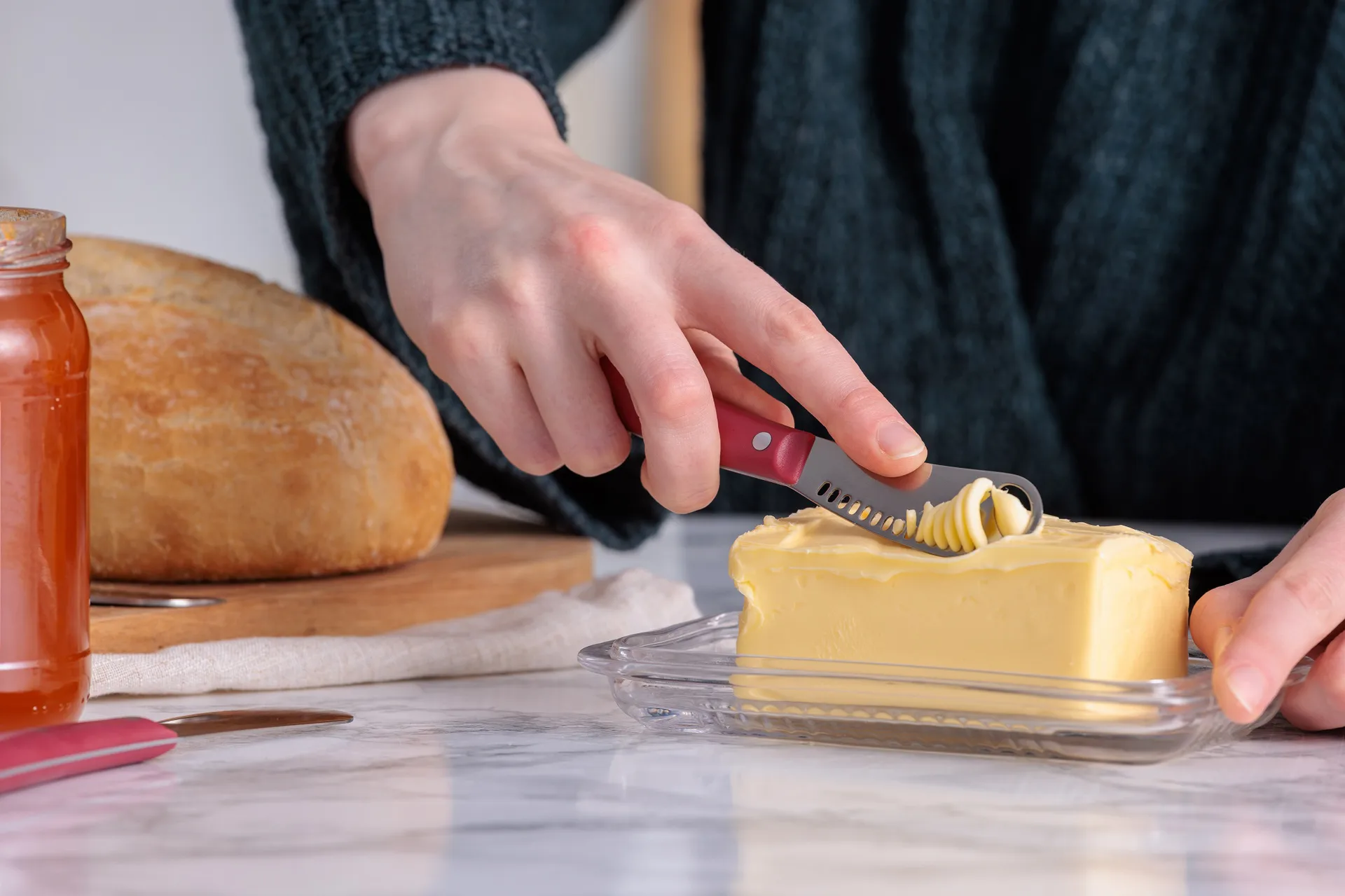 Kilner smørkniv sæt, Rød-rustfrit stål Kilner