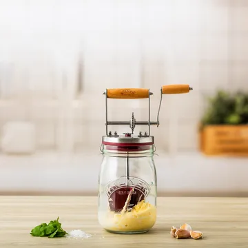 Kilner smørkærner - Klar-rød, 1 l - Kilner