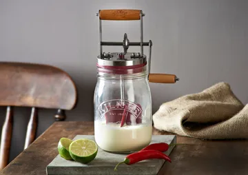 Kilner smørkærner - Klar-rød, 1 l - Kilner