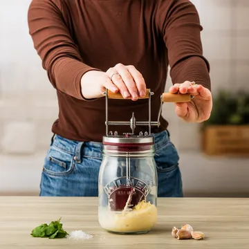 Kilner smørkærner - Klar-rød, 1 l - Kilner
