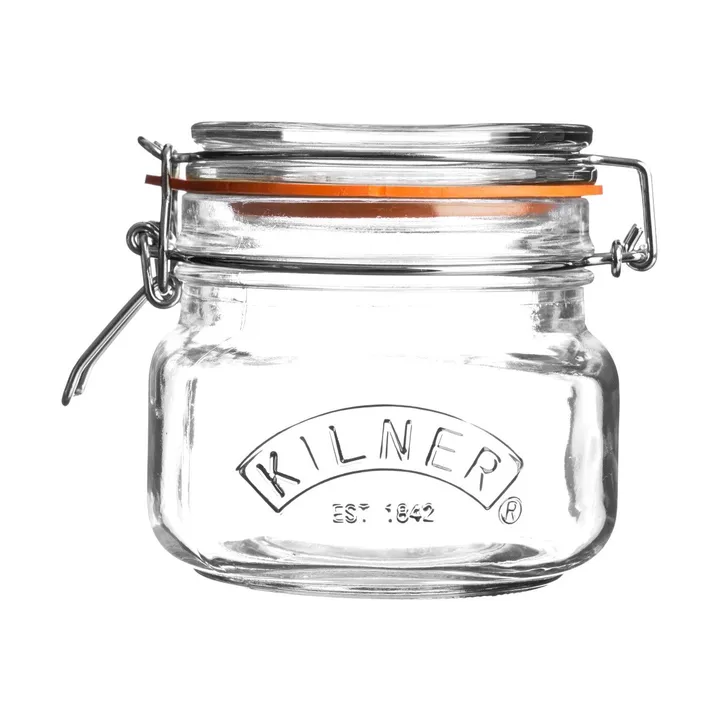 Kilner sylteglas firkantet med bøjle - Klar, 0,5 l - Kilner