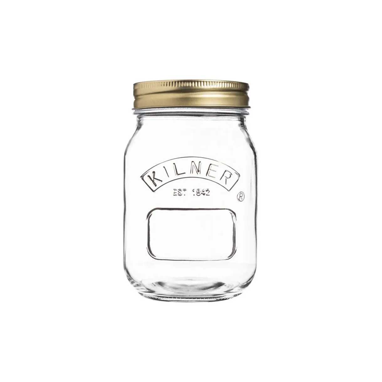 Kilner sylteglas rund, Klar-guld, 0,5 l Kilner