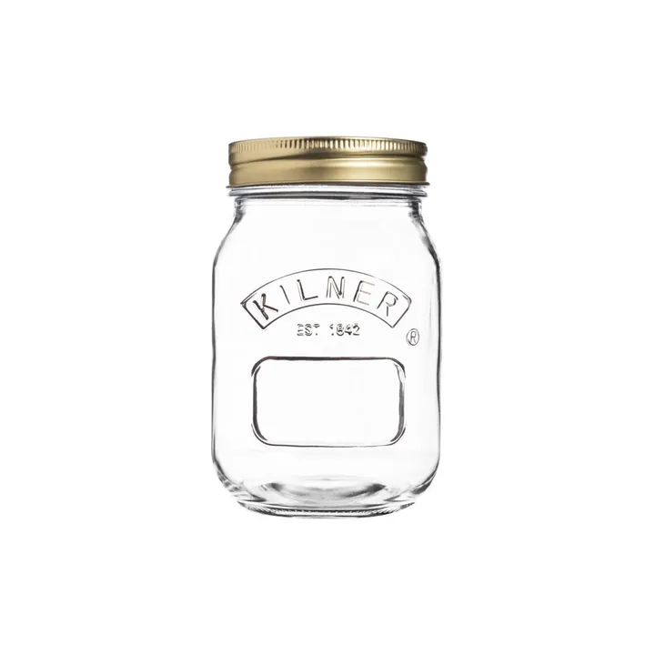 Kilner sylteglas rund - Klar-guld, 0,5 l - Kilner