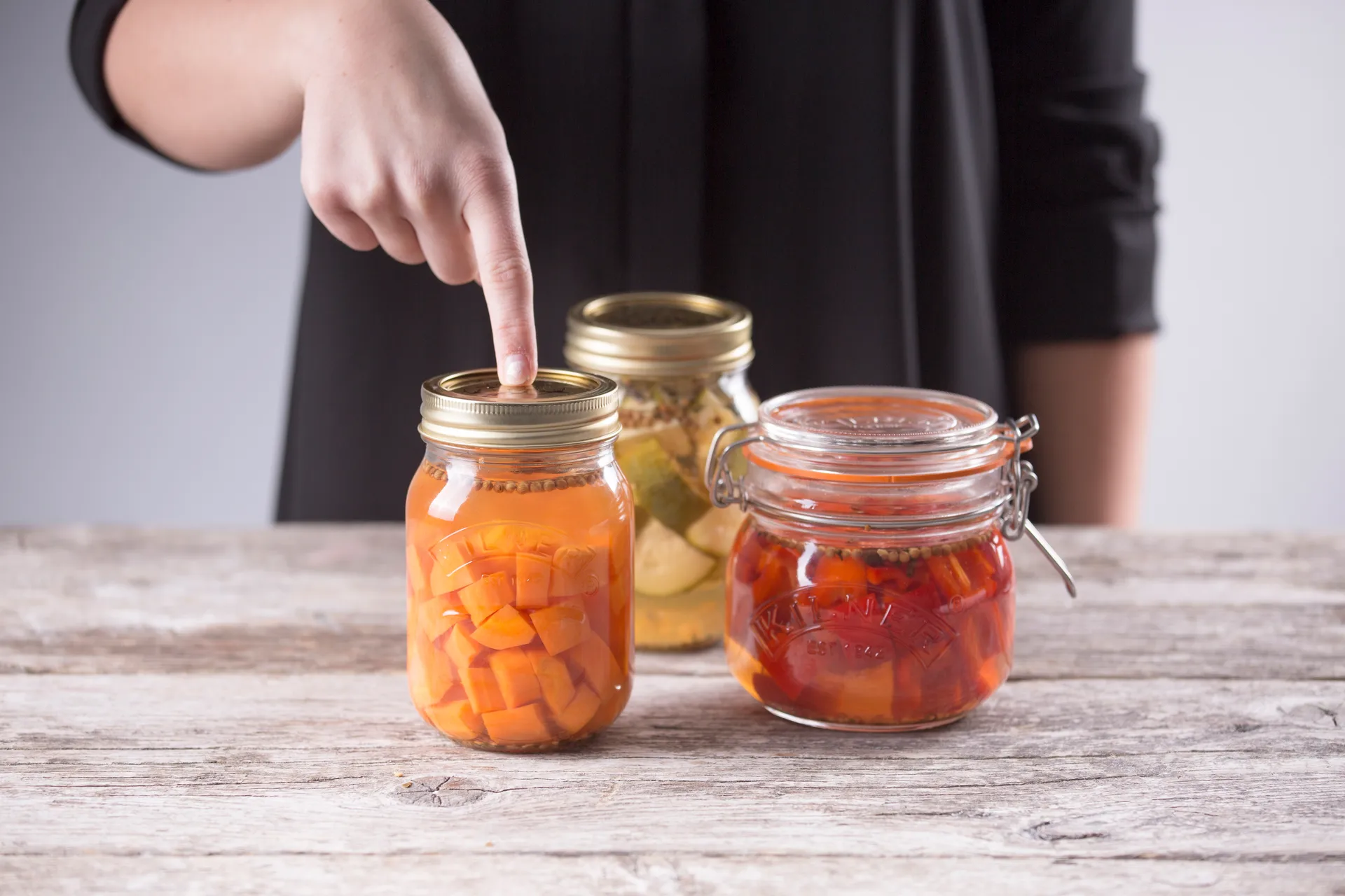 Kilner sylteglas rund, Klar-guld, 0,5 l Kilner