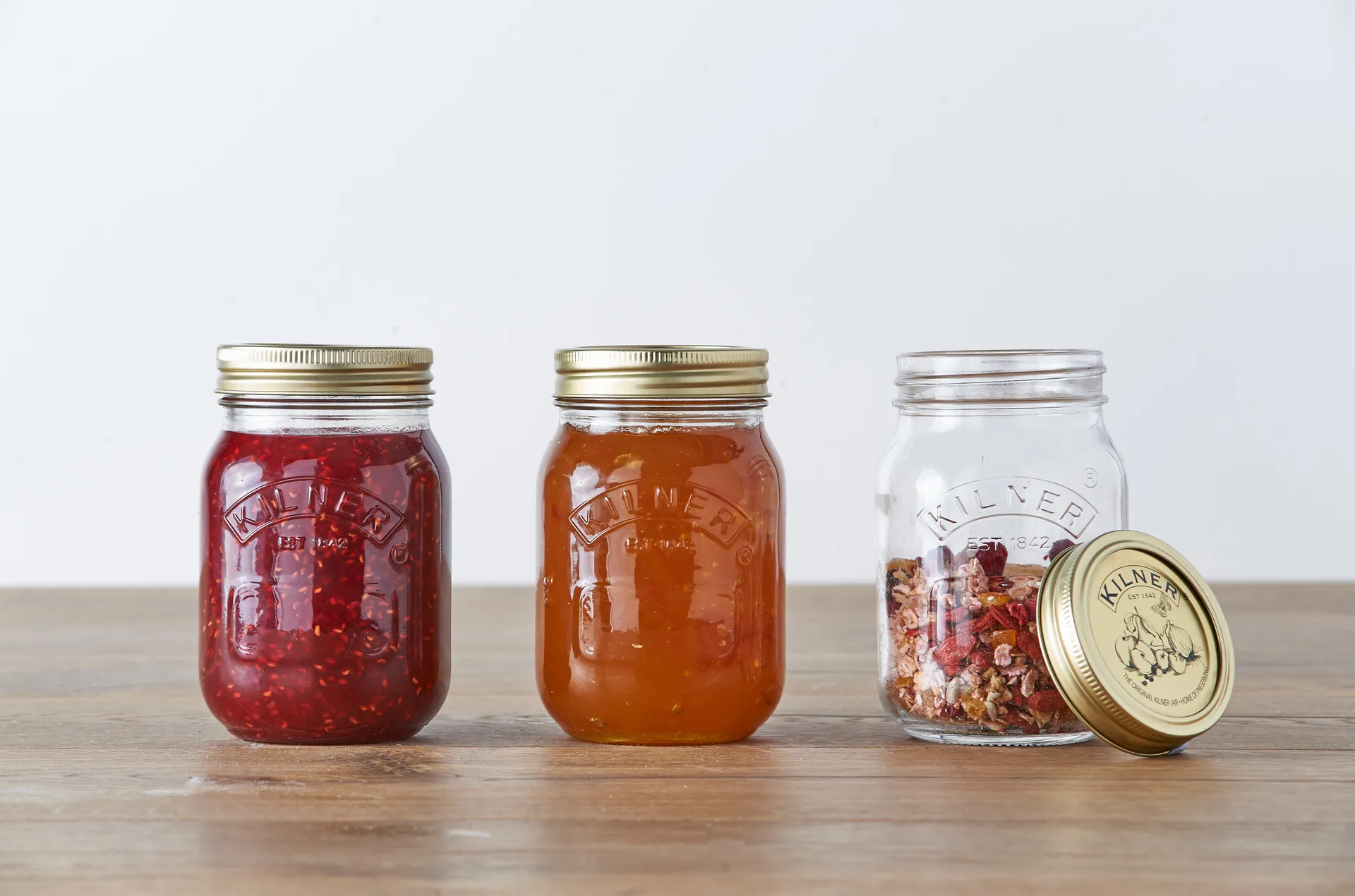 Kilner sylteglas rund, Klar-guld, 0,5 l Kilner