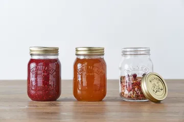 Kilner sylteglas rund - Klar-guld, 0,5 l - Kilner