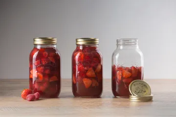 Kilner sylteglas rund - Klar-guld, 1 l - Kilner