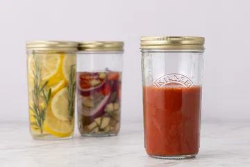 Kilner WIDE sylteglas - Klar-guld, 0,5 l - Kilner
