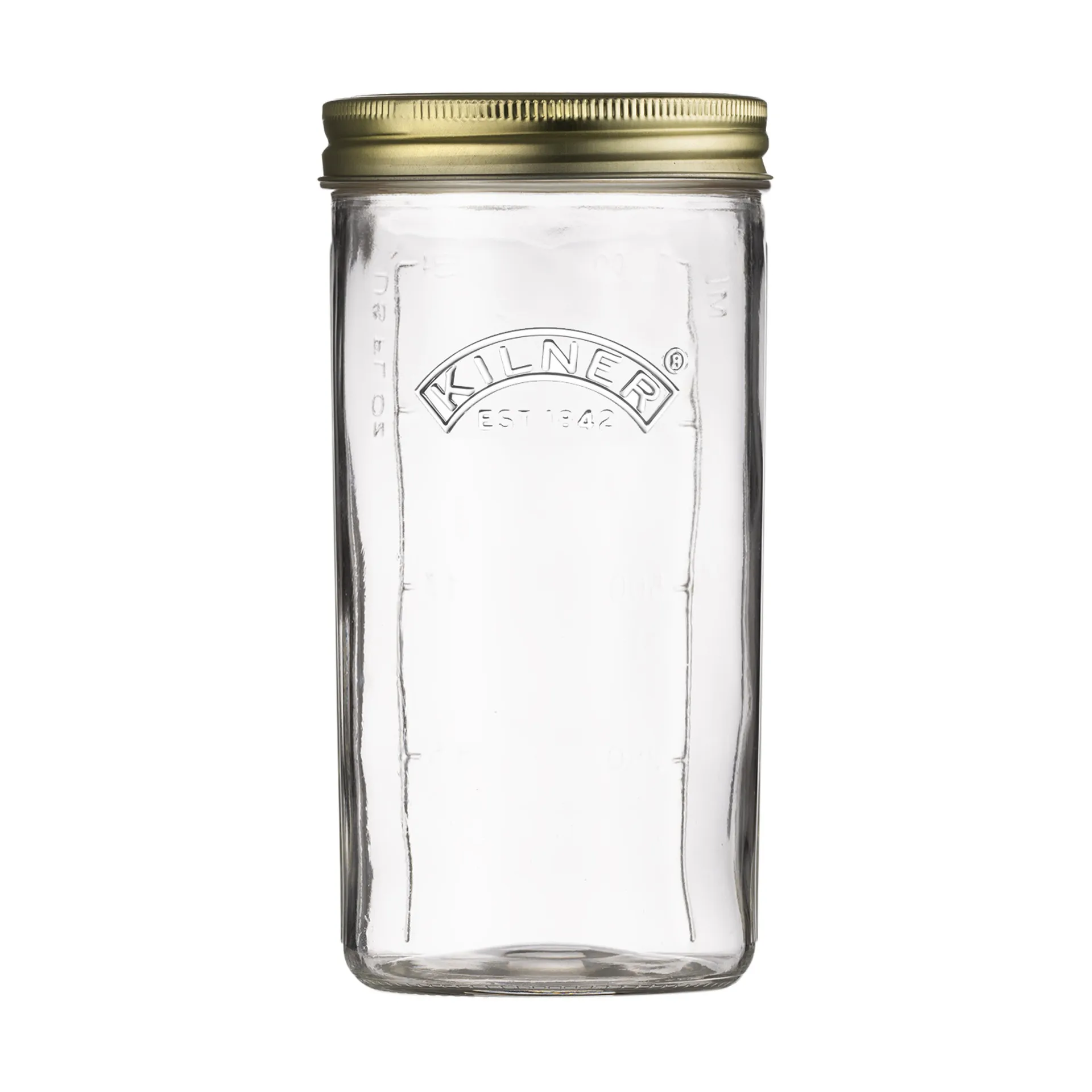 Kilner WIDE sylteglas, Klar-guld, 1 l Kilner