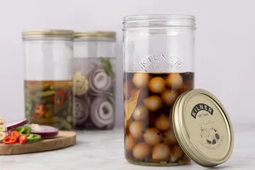 Kilner WIDE sylteglas - Klar-guld, 1 l - Kilner