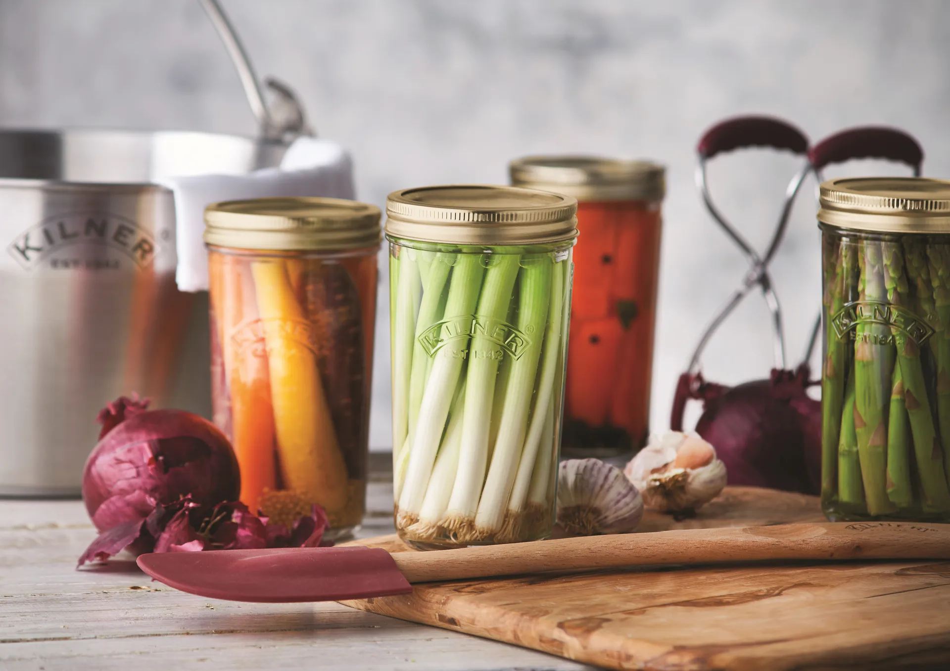 Kilner WIDE sylteglas, Klar-guld, 1 l Kilner