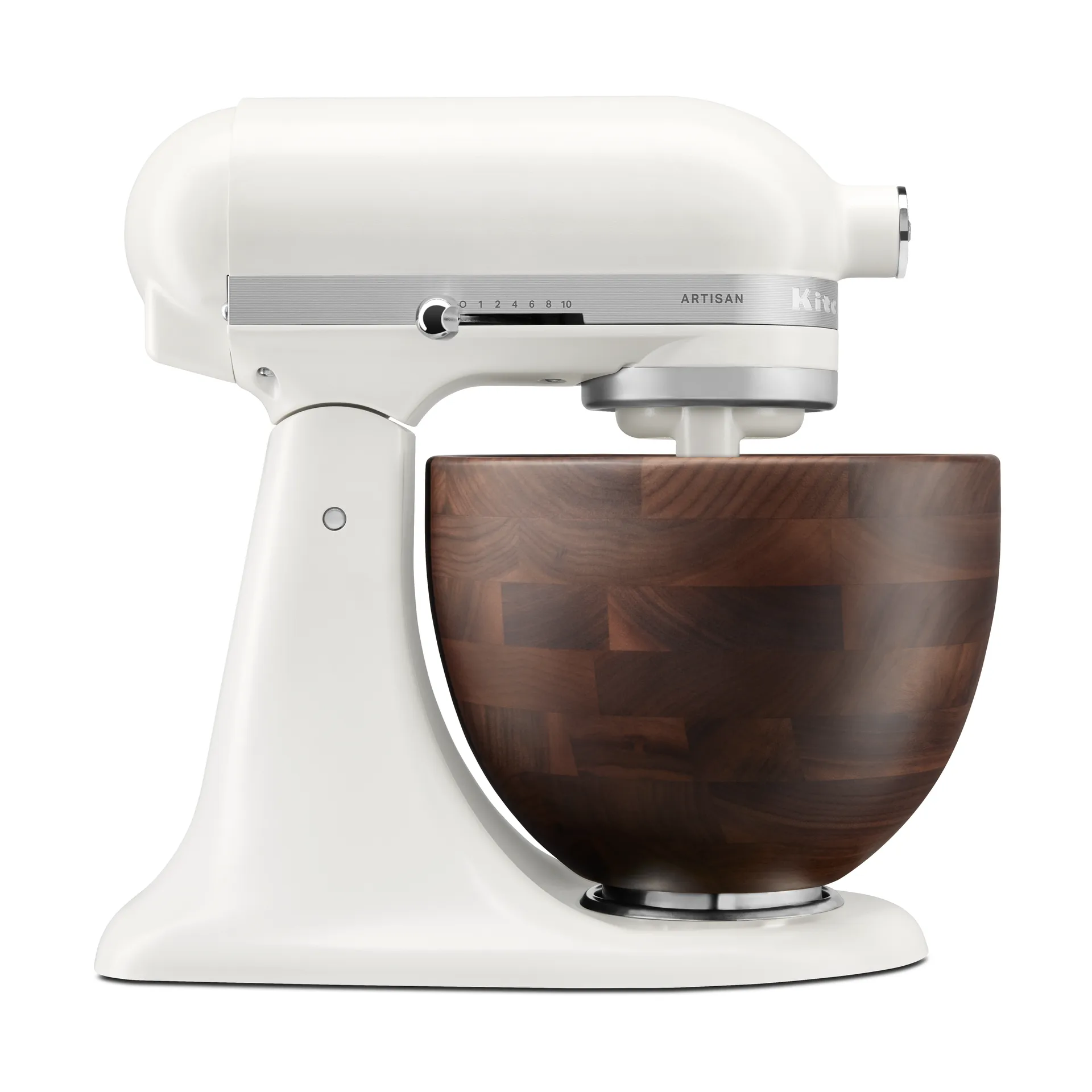 Aritsan 5KSM156 køkkenmaskine med træskål 4,7 L, Porcelain white-walnut KitchenAid