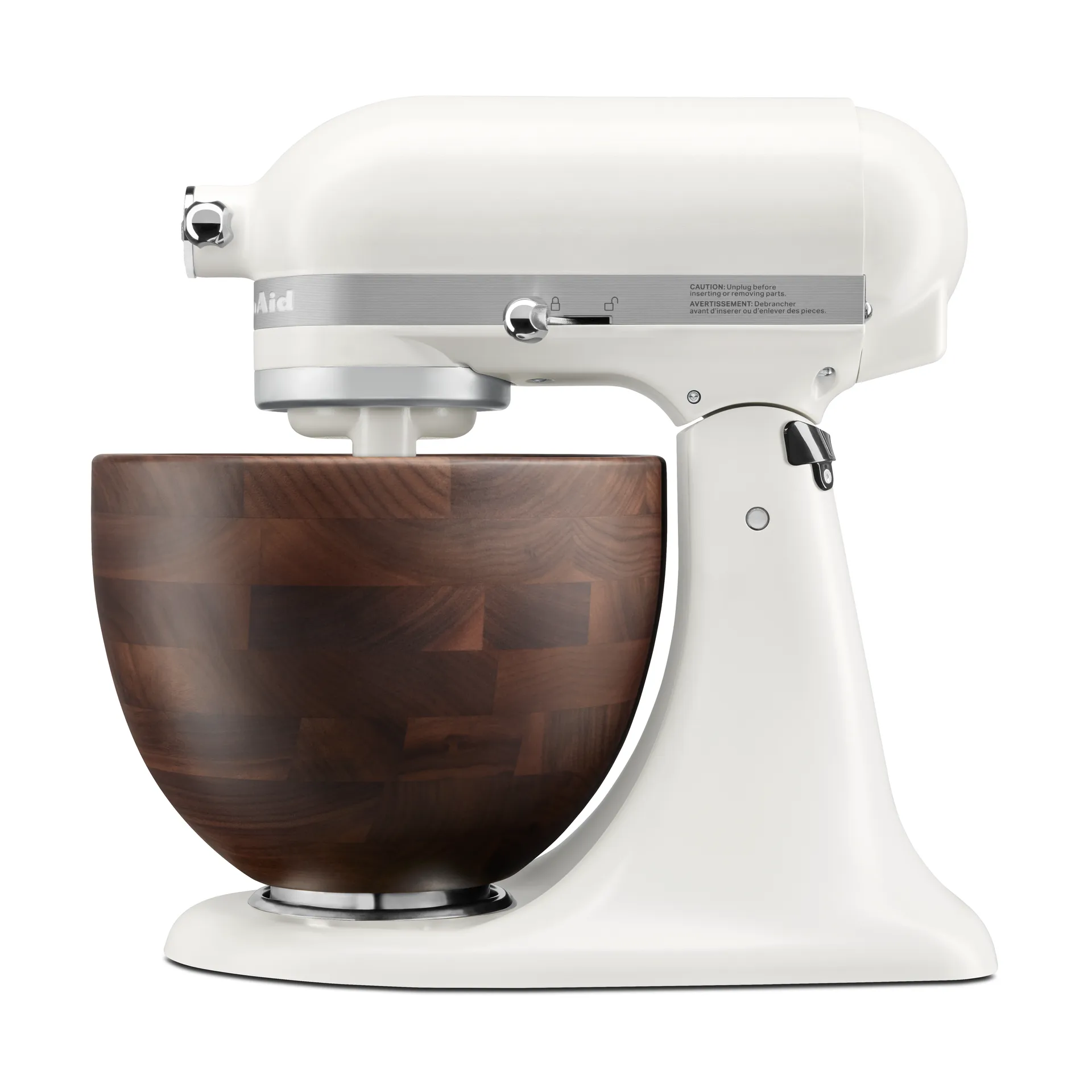 Aritsan 5KSM156 køkkenmaskine med træskål 4,7 L, Porcelain white-walnut KitchenAid