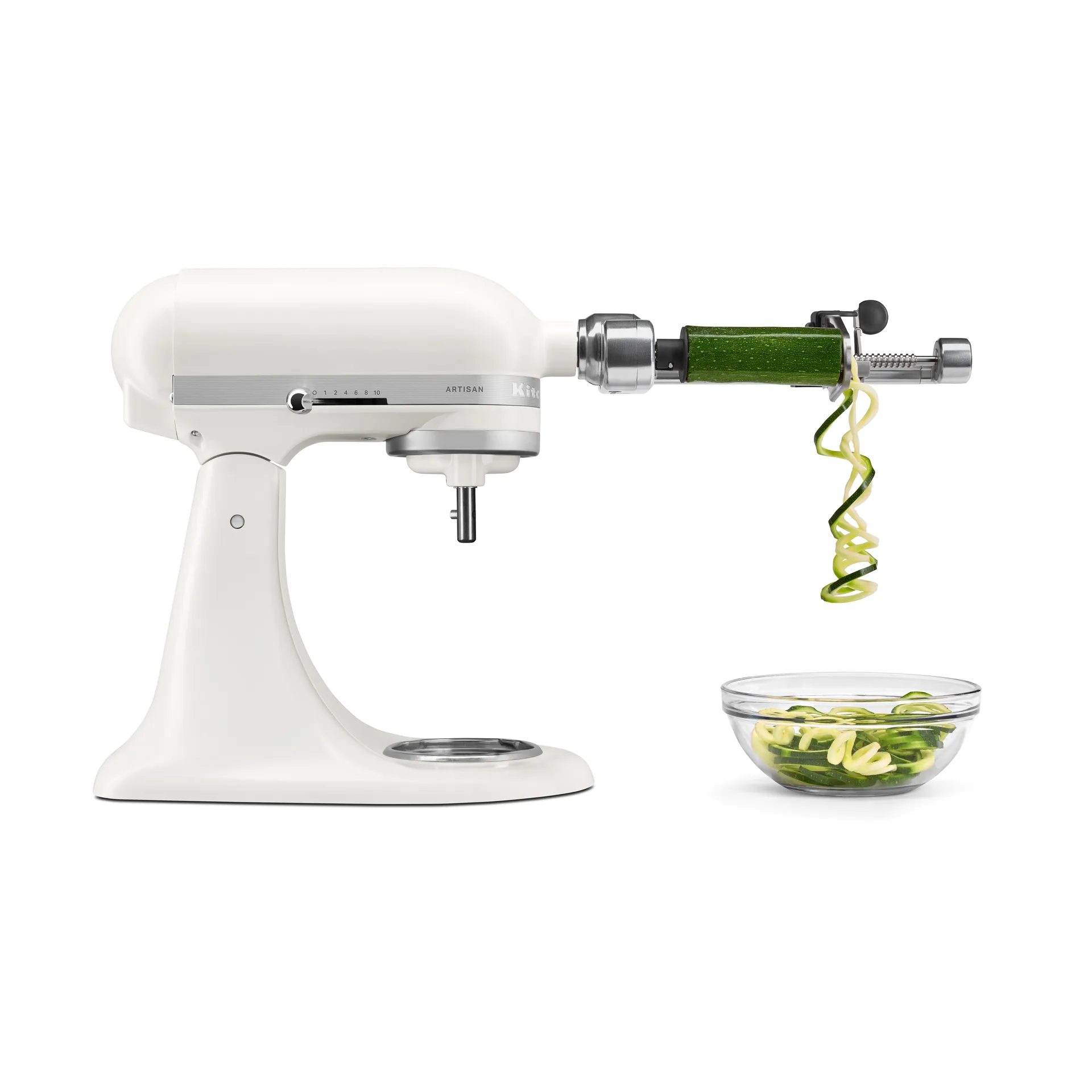 Aritsan 5KSM156 køkkenmaskine med træskål 4,7 L, Porcelain white-walnut KitchenAid