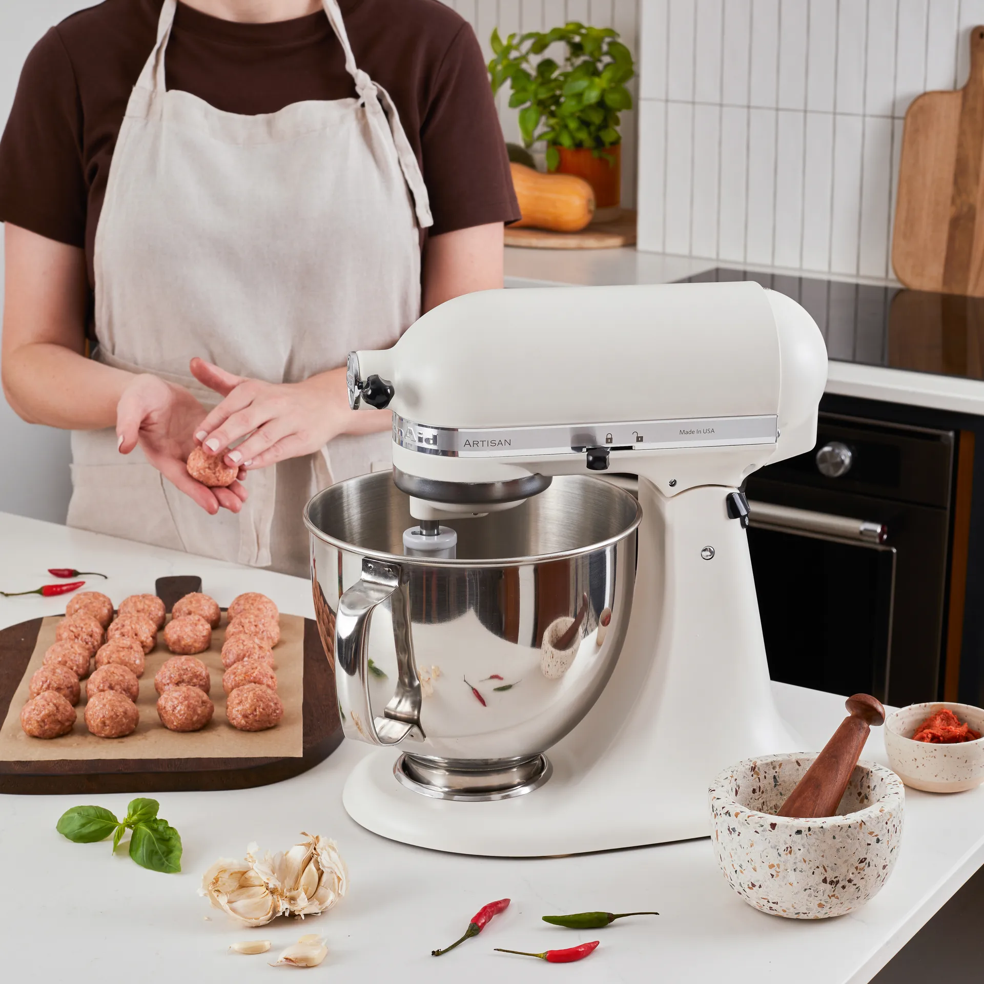 Artisan 5KSM175 køkkenmaskine med ekstra tilbehør 4,8 L, Porcelain white KitchenAid