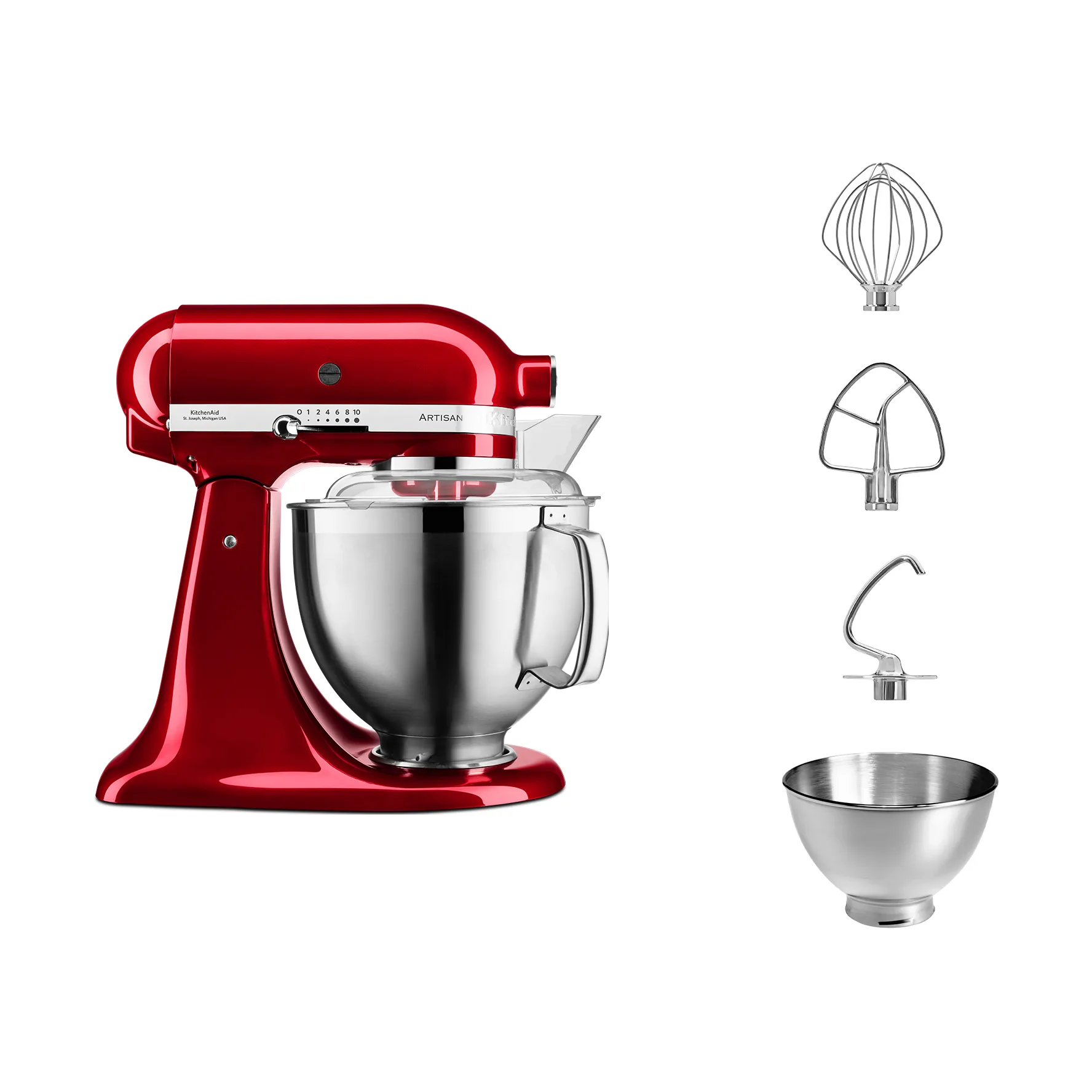 Artisan 5KSM185 køkkenmaskine premium 4,8 L, Candy apple KitchenAid