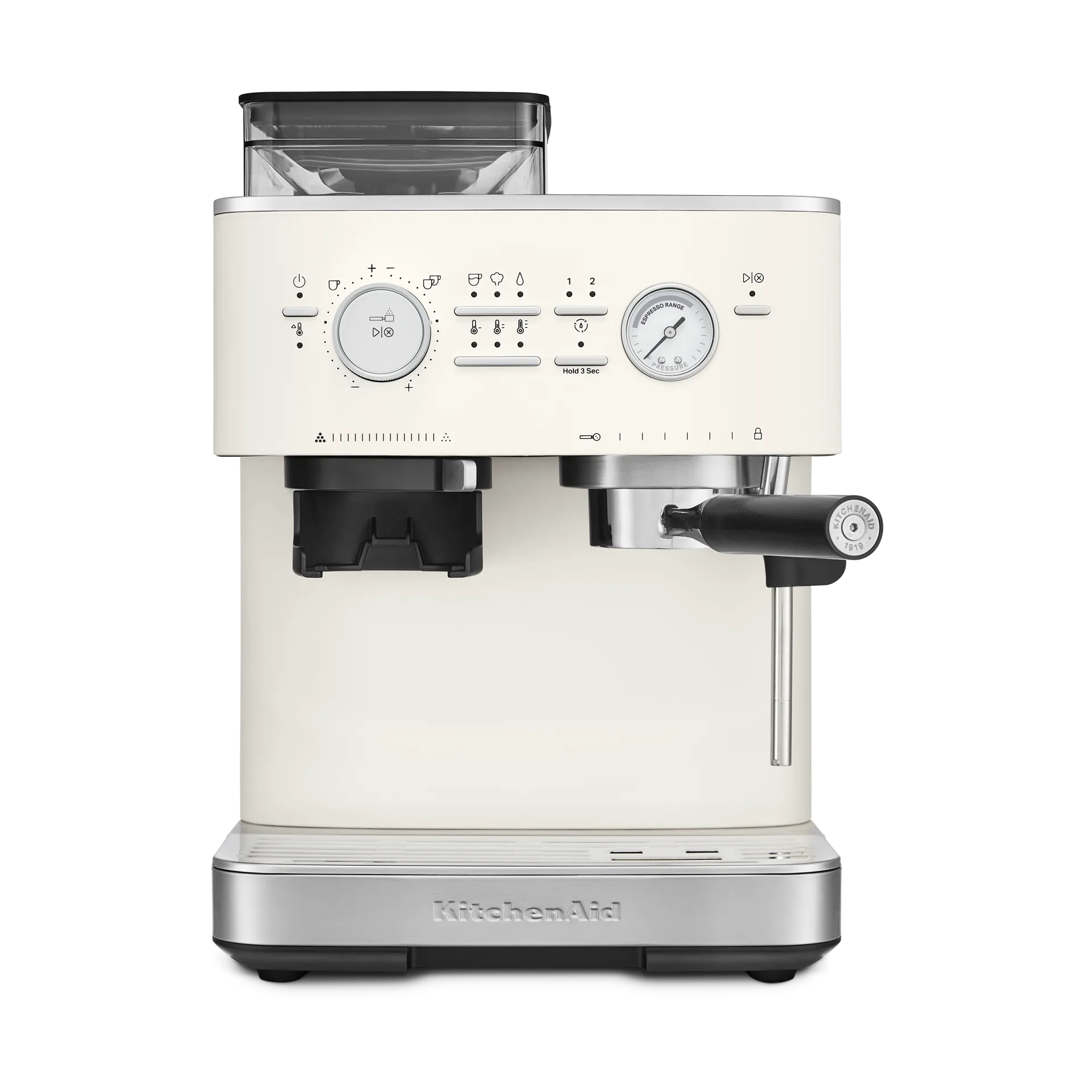 KitchenAid halvautomatisk espressomaskine med kværn, Porcelain white KitchenAid