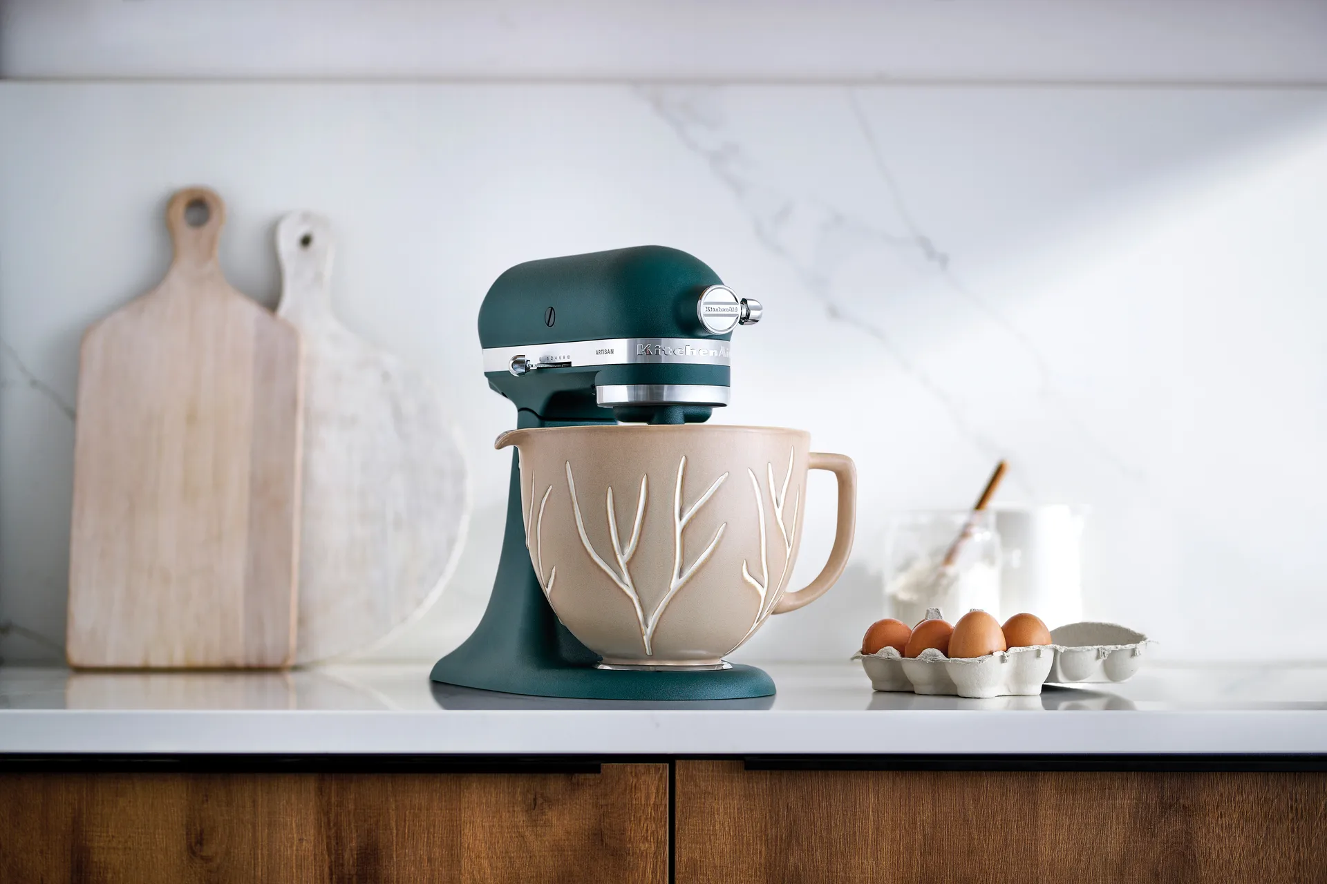 KitchenAid keramikskål med håndtag 4,7 L, Bare trees KitchenAid