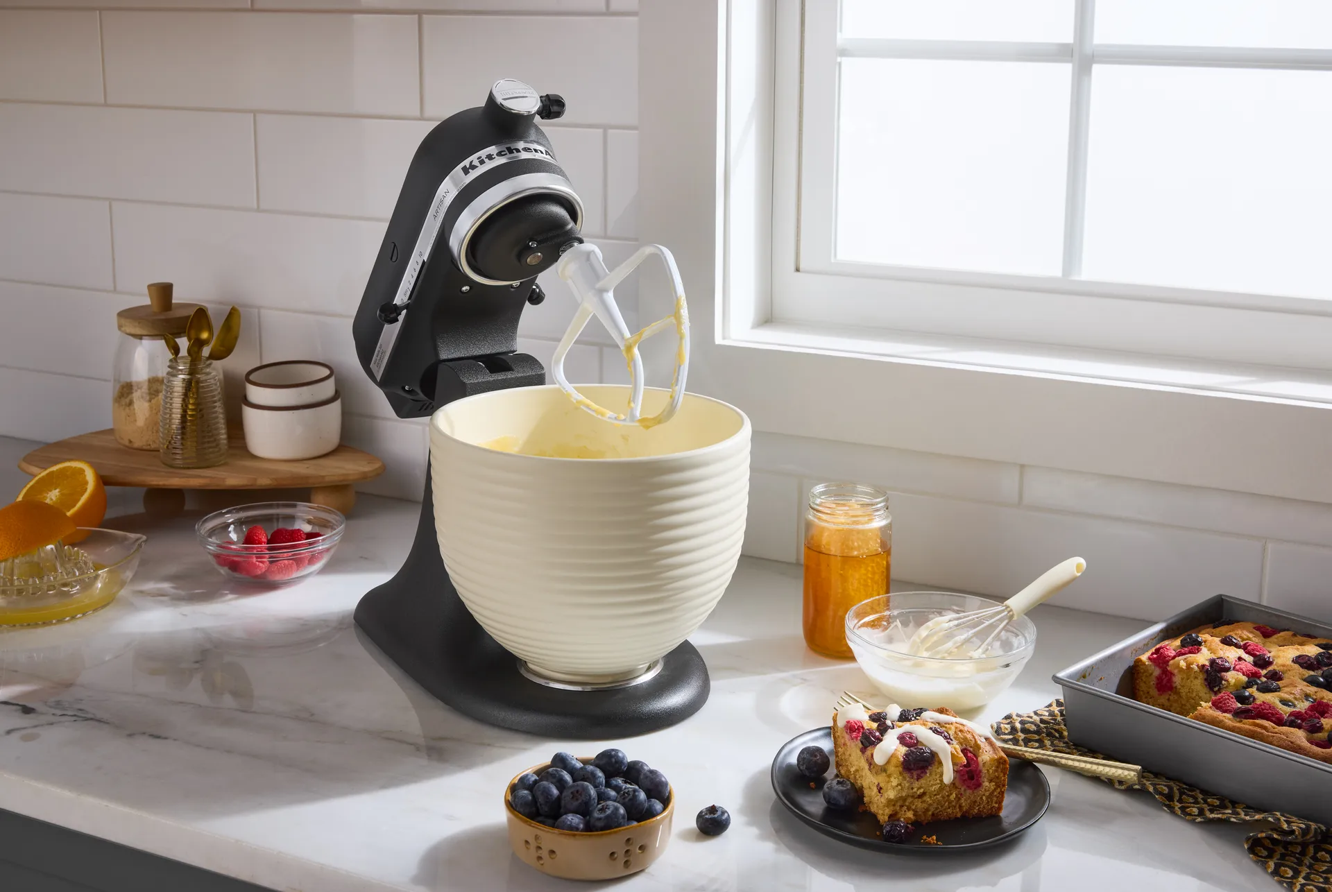 KitchenAid keramikskål uden håndtag 4,7 L, Beehive KitchenAid