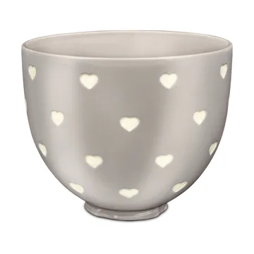 KitchenAid keramikskål uden håndtag 4,7 L - Layered hearts - KitchenAid