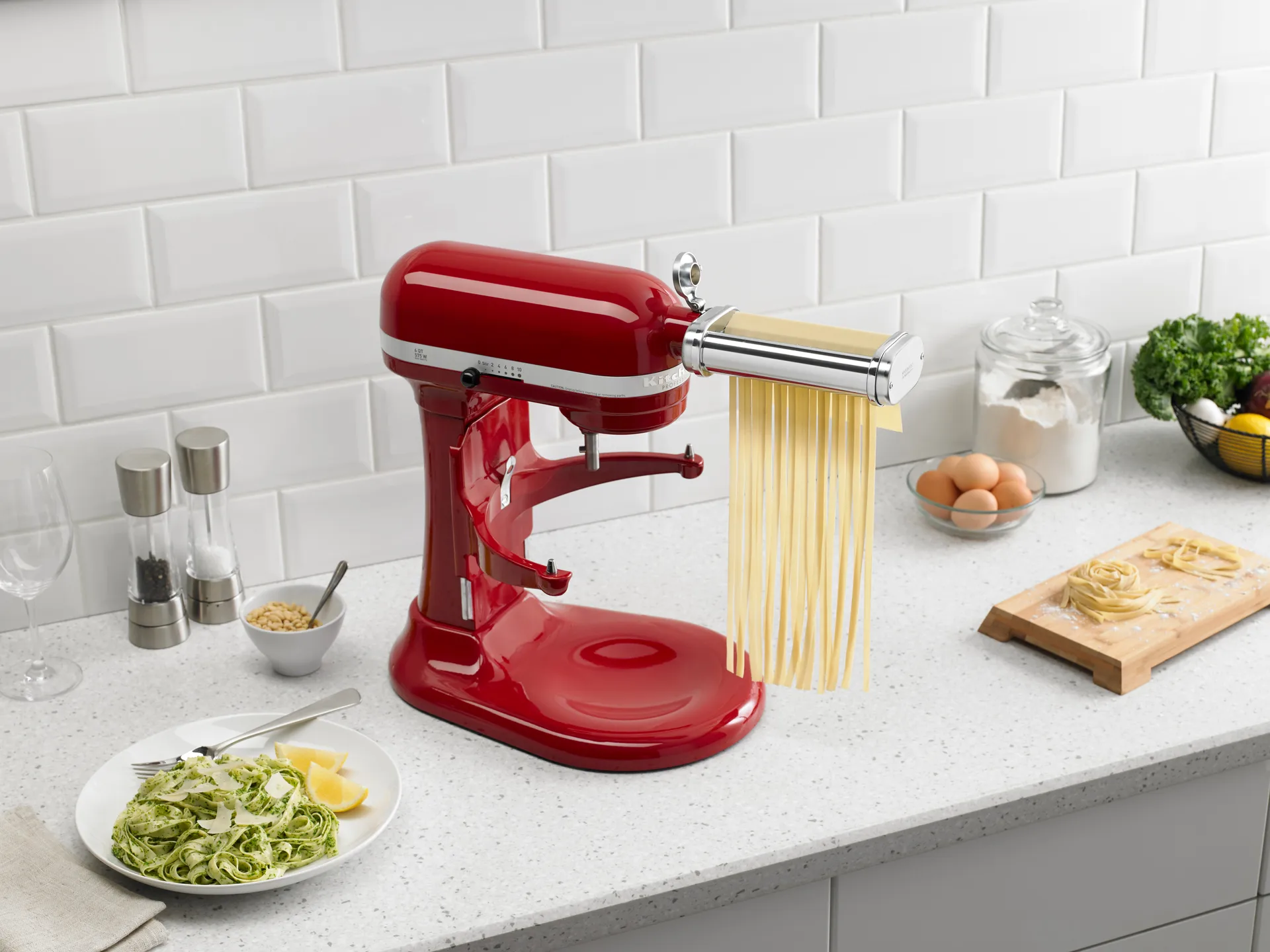 KitchenAid pastarulle sæt til køkkenmaskine, Stainless steel KitchenAid