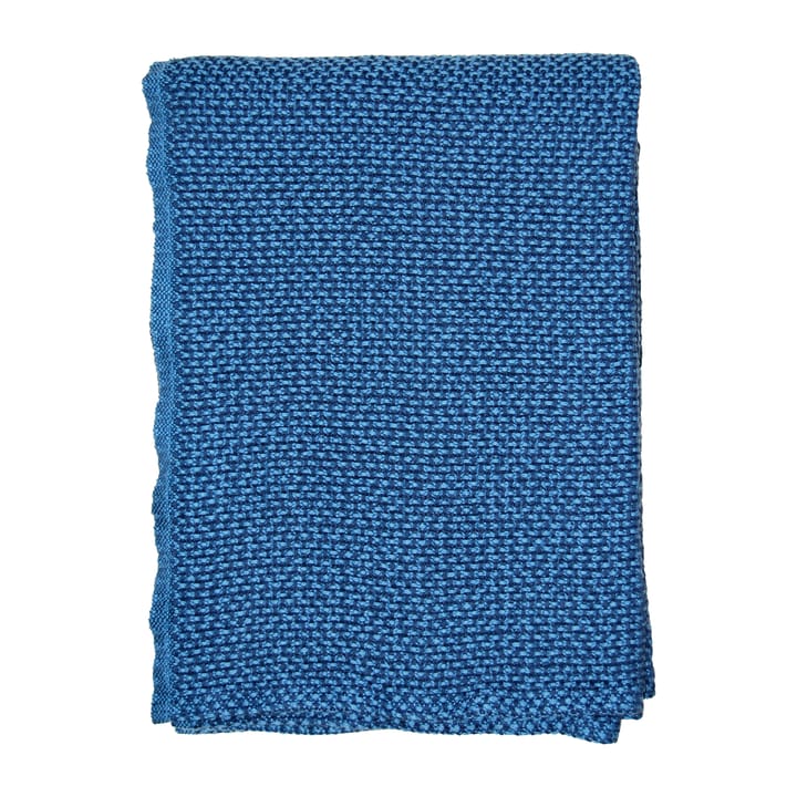 Basket bomuldstæppe 130x180 cm - Sea blue (blå) - Klippan Yllefabrik