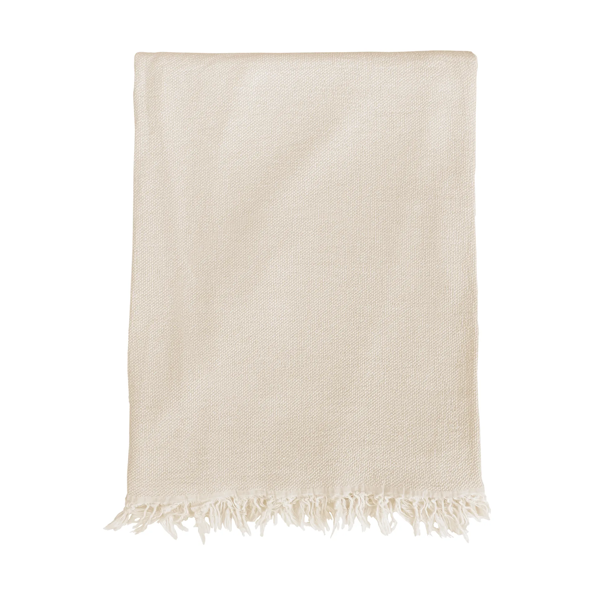 Boheme bomuldsplaid 130x170 cm, Beige Klippan Yllefabrik